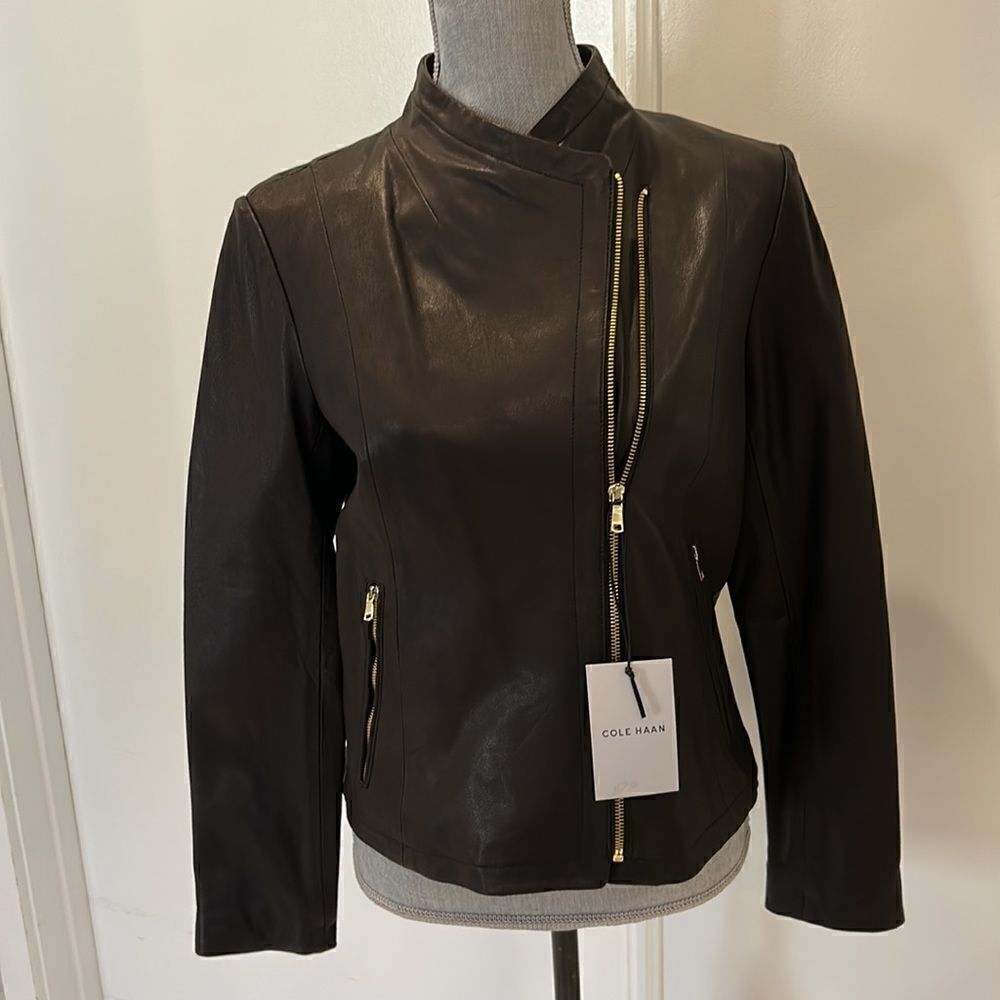 Cole Haan Leather Jacket - Picture 4 of 8